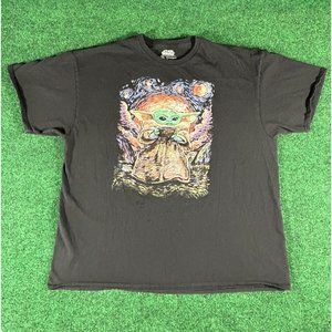 Star Wars Mandalorian Van Gogh Short Sleeve Movie T-Shirt Mens Size‎ 2XL